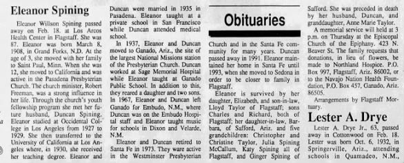 Clipping from Arizona Daily Sun